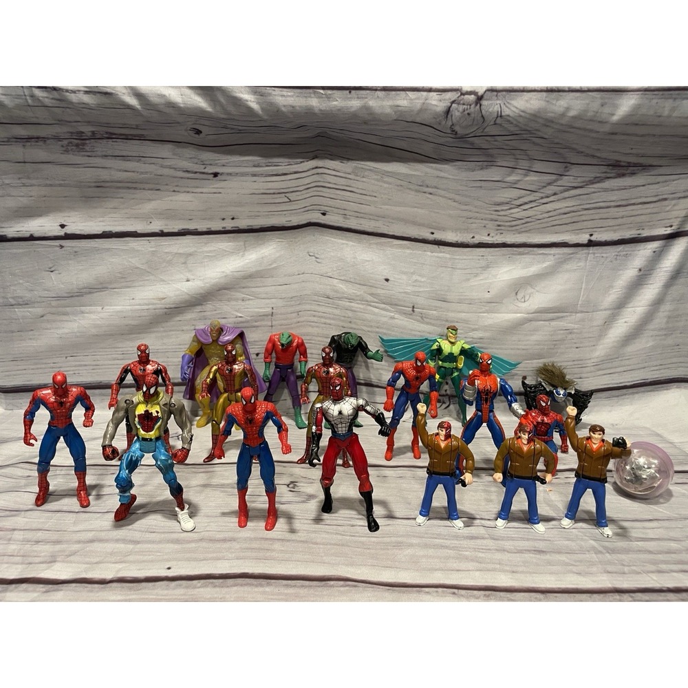 (19) Toybiz Vintage 90s Spider-man Animated Series Action Figures Lot
